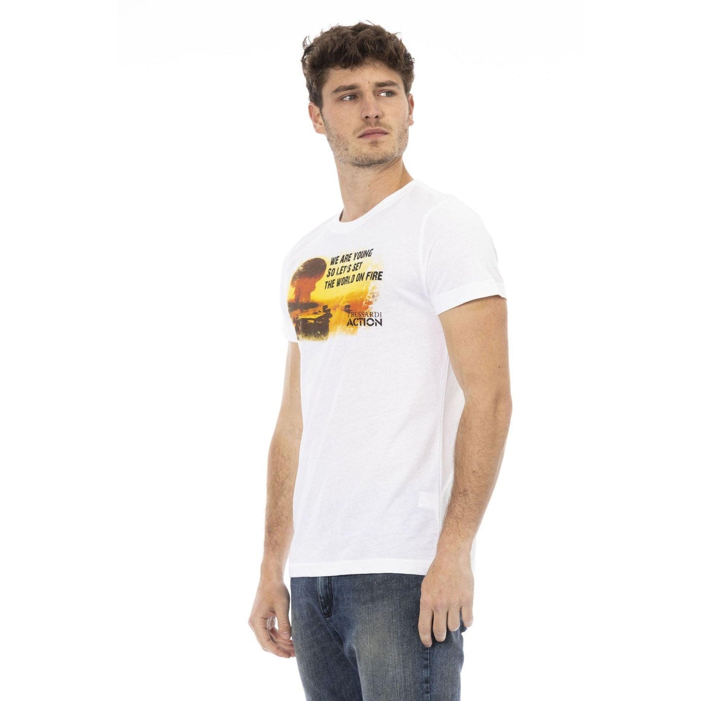 Trussardi Action Men T-shirts - White Brand T-shirts - T-Shirt - Guocali