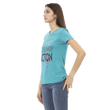 Trussardi Action Women T-Shirts - Blue Brand T-shirts - T-Shirt - Guocali