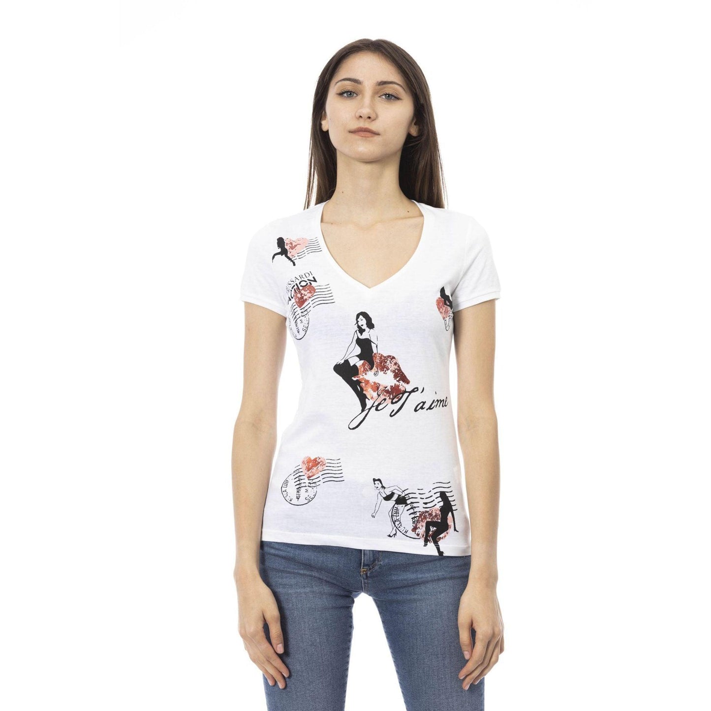 Trussardi Action Women T-Shirts - White Brand T-shirts - T-Shirt - Guocali