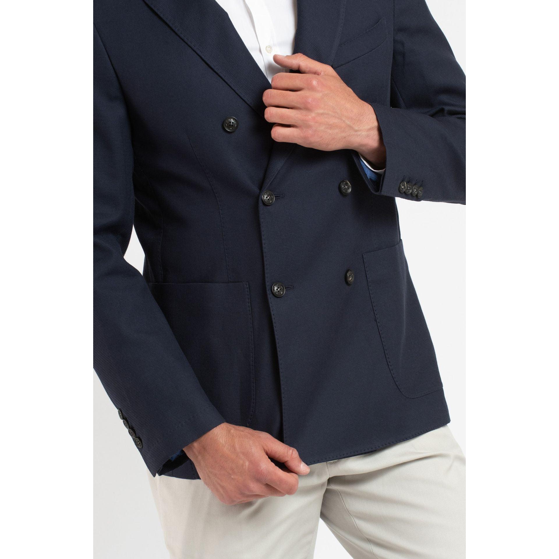 Trussardi Men Double-Breasted Blazer - Men Blazer - Guocali