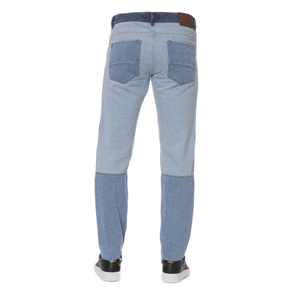 Casual Men Jeans – Mid-Rise Colorblock