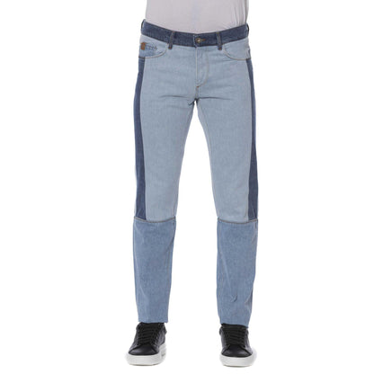 Casual Men Jeans – Mid-Rise Colorblock