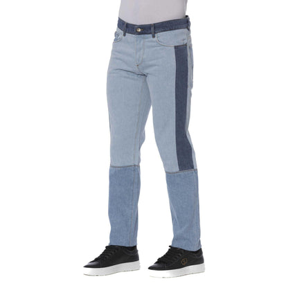 Casual Men Jeans – Mid-Rise Colorblock