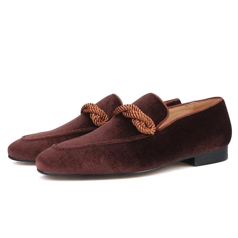 Velvet Men Loafers - Men Shoes -Guocali