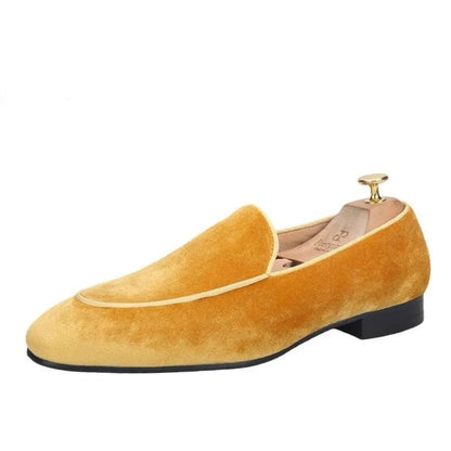Velvet Slip-On Men Loafers - Men Shoes -Guocali