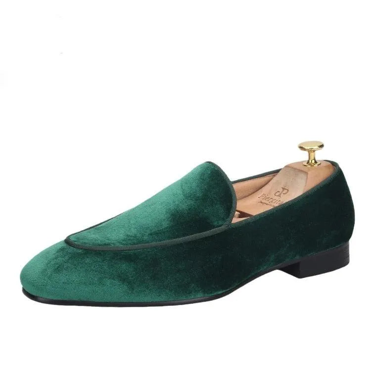 Velvet Slip-On Men Loafers - Men Shoes -Guocali