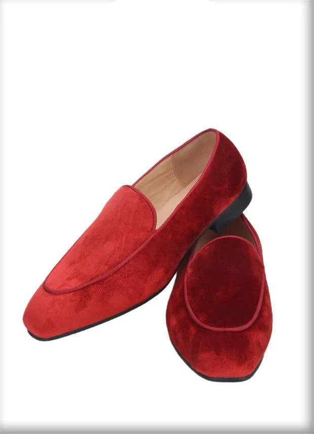 Velvet Slip-On Men Loafers - Men Shoes -Guocali