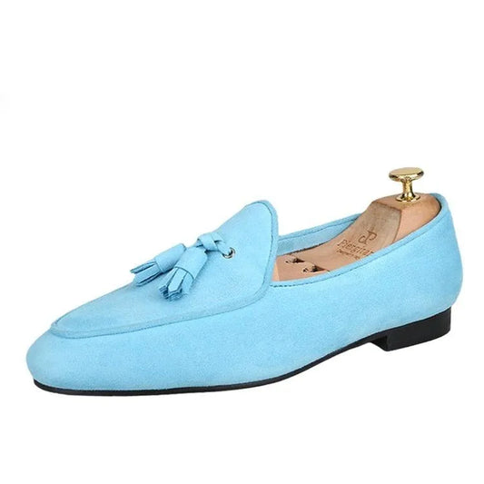 Velvet Tassel Casual Men Loafers - Men Shoes -Guocali
