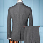 Vintage, Professional Men’s Suit - Plaid Single-Breasted