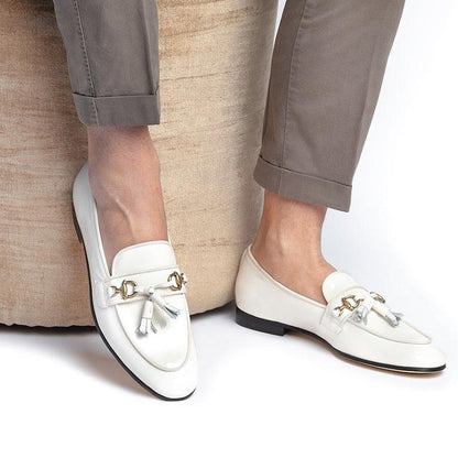 White Patent Leather Men Loafers - Men Shoes - Loafer Shoes - Guocali