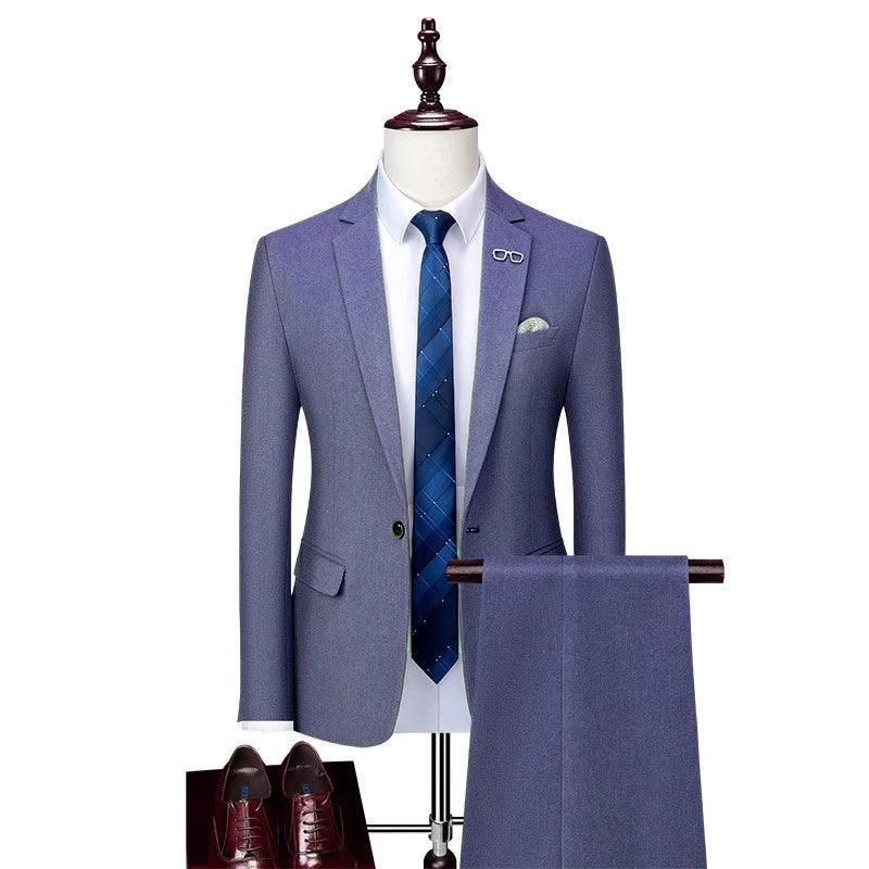 Winter-Ready Woolen 3-Piece Suit for Men - Business Suit - Guocali