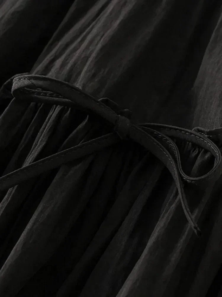 Women A-Line Skirt Bow Detail - High Waist Midi Women Skirt