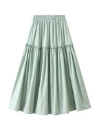 Women A-Line Skirt Fairy Style Layered - High Waist Midi Women Skirt