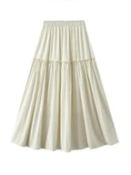 Women A-Line Skirt Fairy Style Layered - High Waist Midi Women Skirt