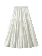 Women A-Line Skirt Fairy Style Layered - High Waist Midi Women Skirt