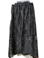 Women A-Line Skirt Lace Embroidered Midi - High Waist Women Skirt