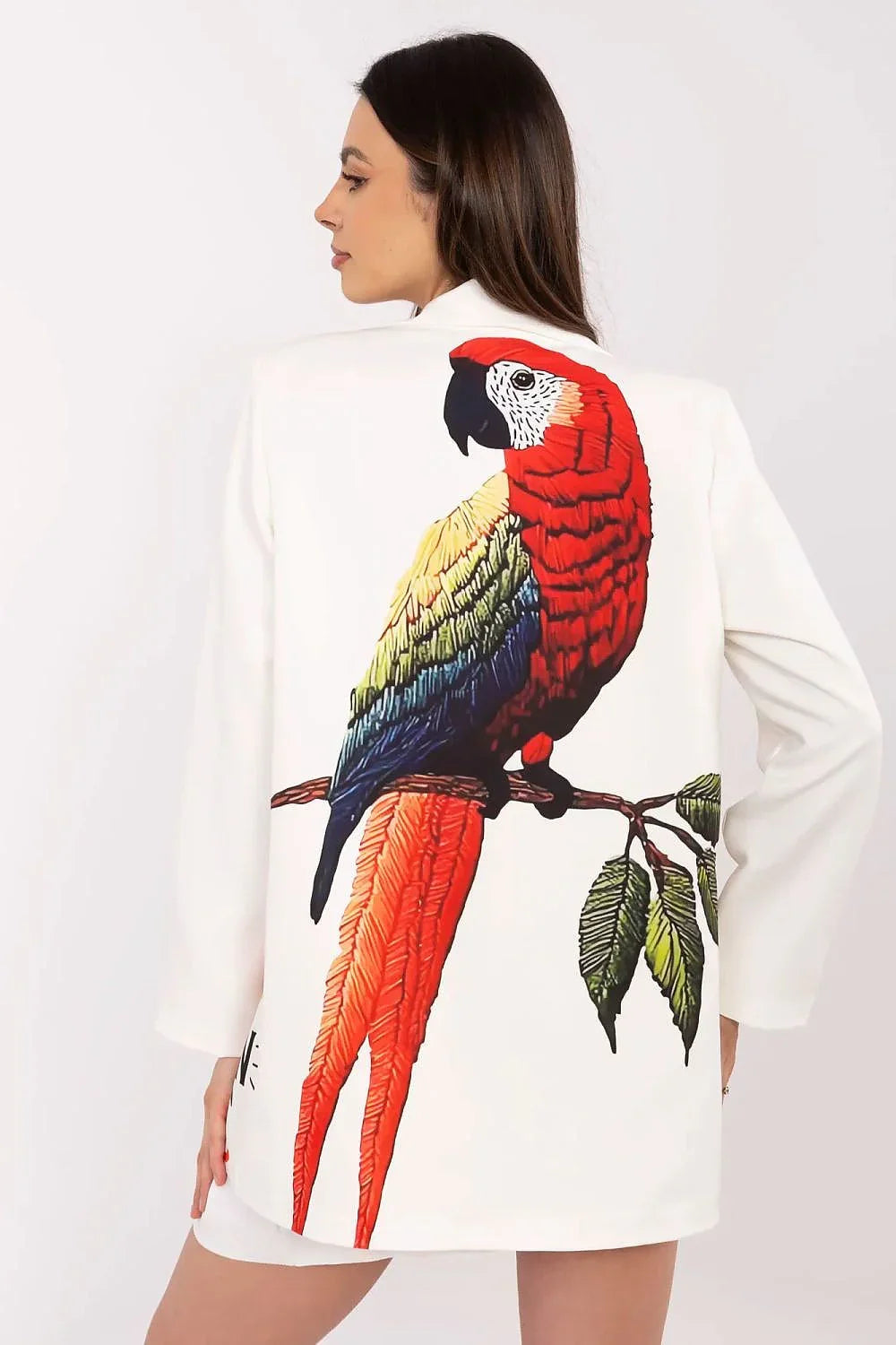 Women Blazer - Breathable - 1-Button - Beige, Multicolor -Guocali