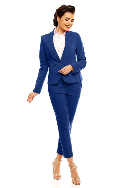 Women Blazer - Breathable - 1-Button - Navy -Guocali