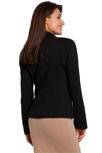 Women Blazer - Breathable - Button - black -Guocali