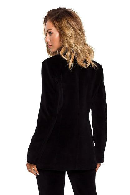 Women Blazer - Breathable - Button - black -Guocali