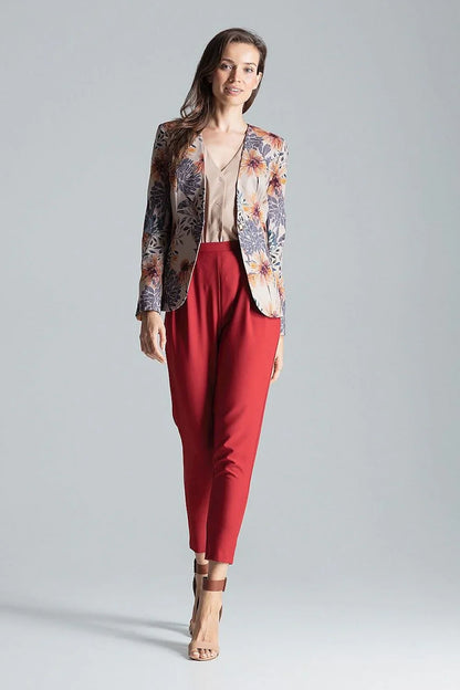 Women Blazer - Lightweight - 1-Button - Multicolor, Beige, Orange, Yellow, Gray -Guocali