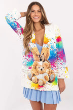 Women Blazer - Lightweight - 1-Button, Multicolor, Blue, Yellow, Pink, Red, Green