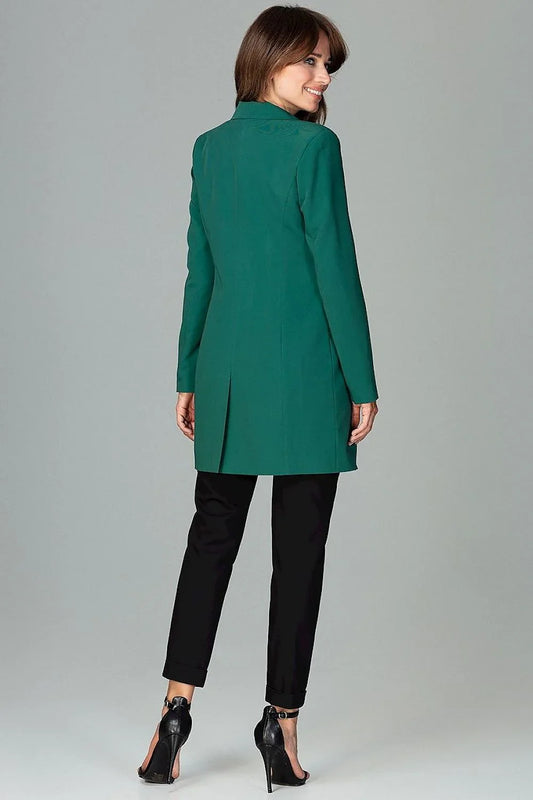 Women Blazer - Lightweight - Button - green -Guocali