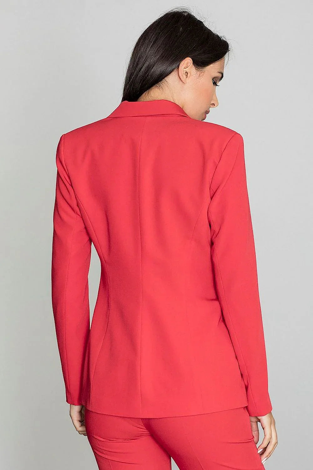 Women Blazer - Lightweight - Button - red -Guocali