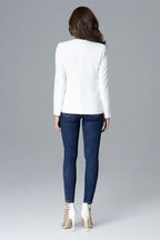 Women Blazer - Lightweight - Open - Beige -Guocali