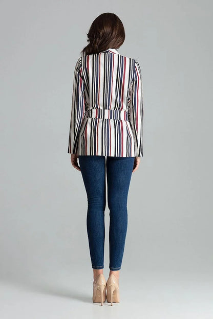 Women Blazer - Lightweight - Tie, Wrap - Multicolor, White, Red, Blue, Black -Guocali