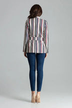 Women Blazer - Lightweight - Tie, Wrap - Multicolor, White, Red, Blue, Black -Guocali