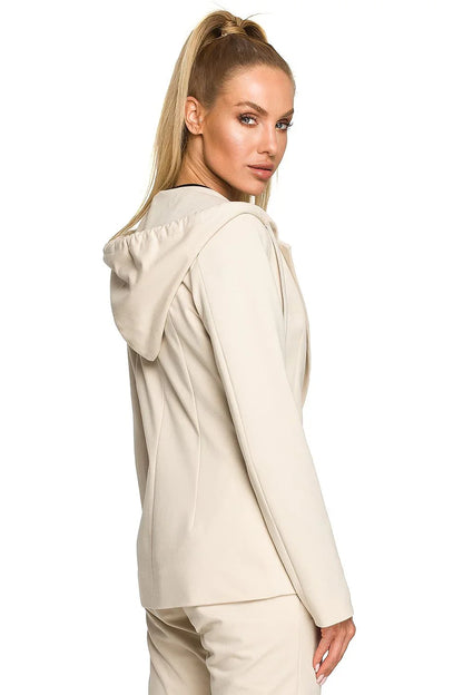 Women Blazer - Stretchable - 1-Button - beige -Guocali