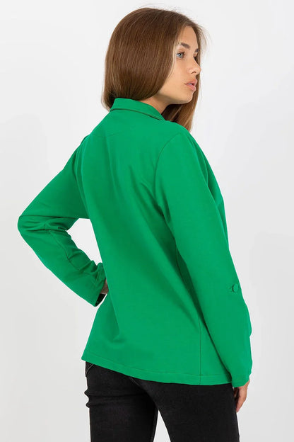 Women Blazer - Stretchable - Button - Green -Guocali