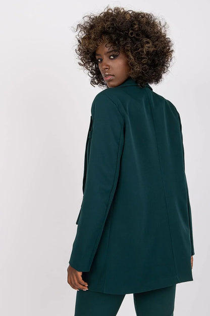 Women Blazer - Stretchable - Button - Green -Guocali