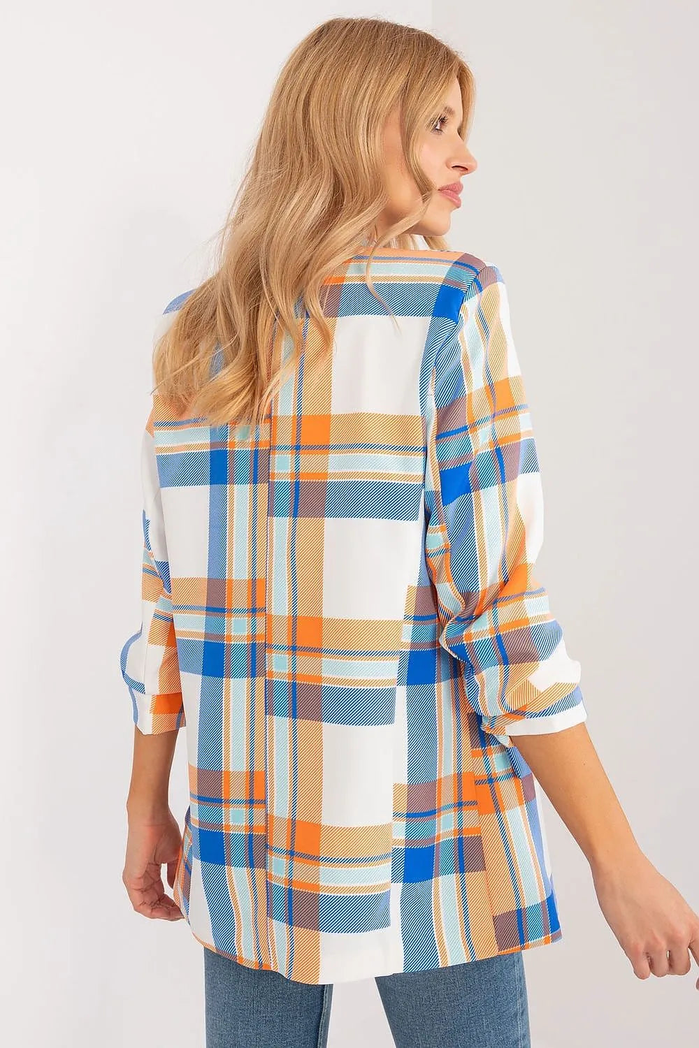 Women Blazer - Stretchable - Slip-On - Multicolor, Blue, Orange, White -Guocali