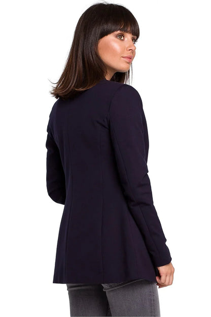 Women Blazer - Stretchable - Slip-On - Navy -Guocali