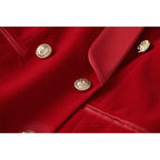 Women Blazer - Structured - Double Breasted - Purple -Guocali