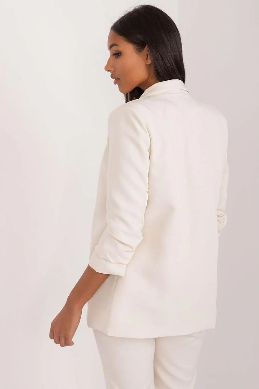Women Blazer - Wrinkle-Resistant - 1-Button - Beige -Guocali