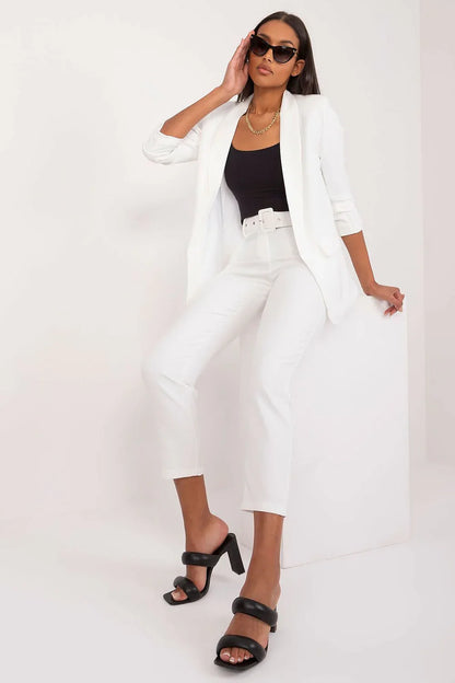 Women Blazer - Wrinkle-Resistant - 1-Button - White -Guocali