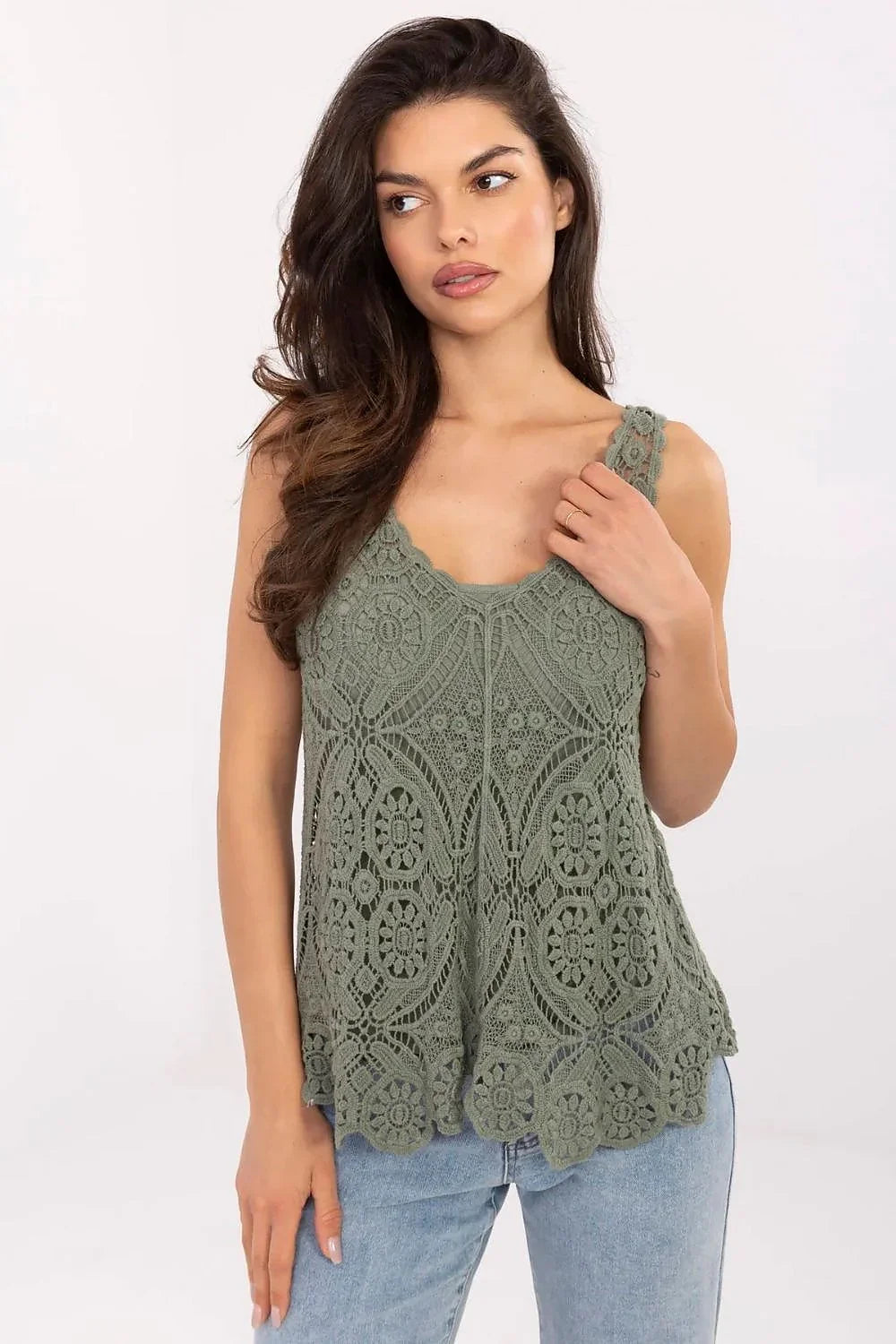 Women Blouse – Breathable – Kimono Sleeve - Green -Guocali