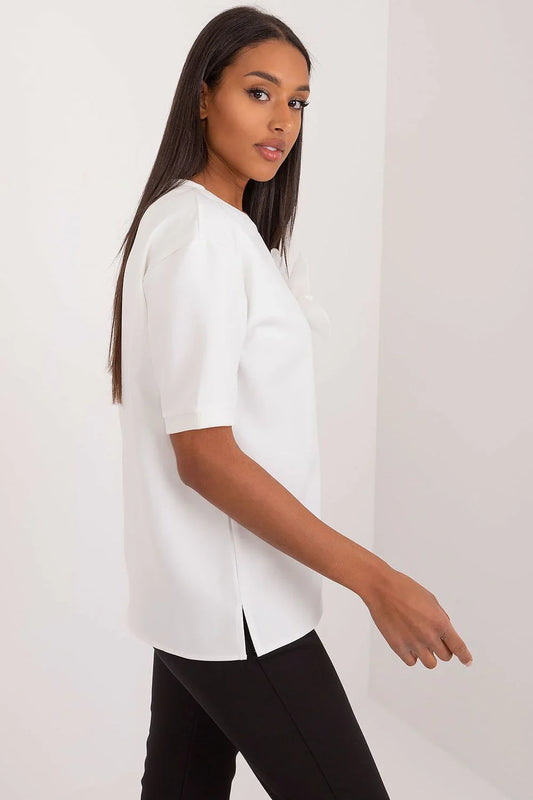 Women Blouse – Breathable – Long Sleeve - White -Guocali