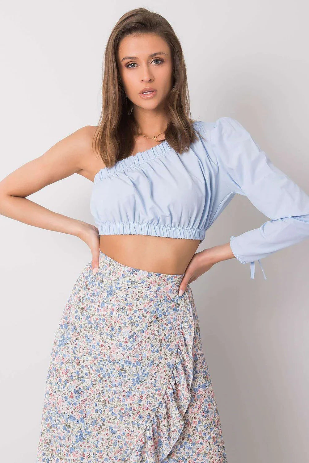 Women Blouse – Breathable – Short Sleeve - Blue -Guocali