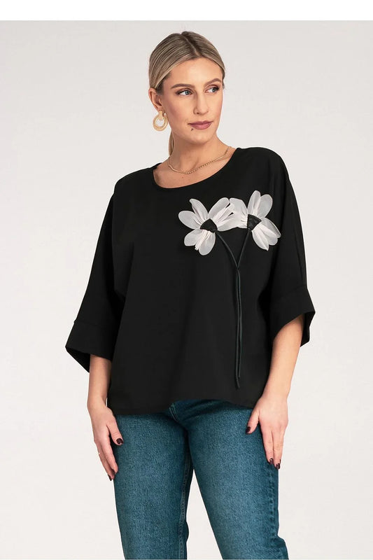 Women Blouse – Breathable – Sleeveless - Black -Guocali