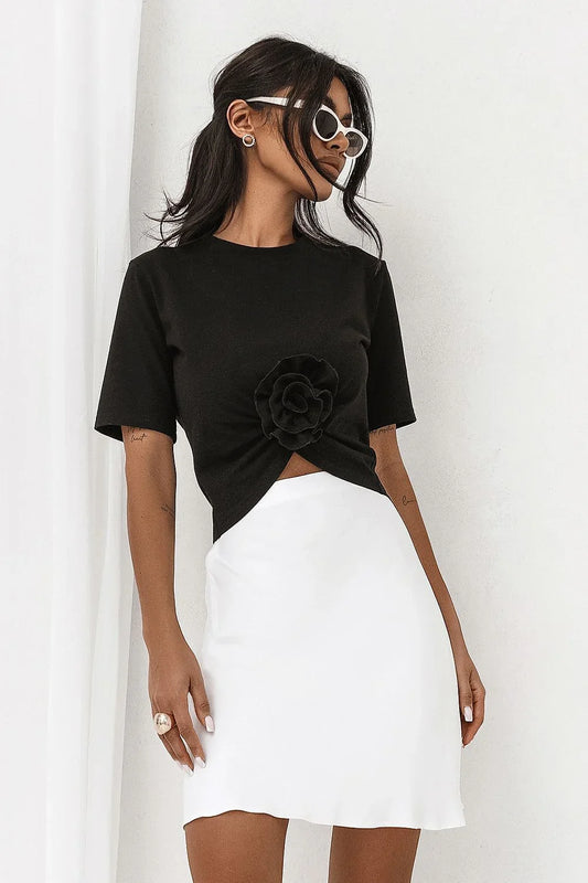 Women Blouse – Breathable – Three-Quarter Sleeve - Black -Guocali