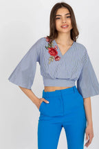 Women Blouse – Breathable – Three-Quarter Sleeve - Navy