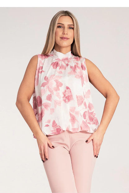 Women Blouse – Lightweight – Long Sleeve - Pink -Guocali