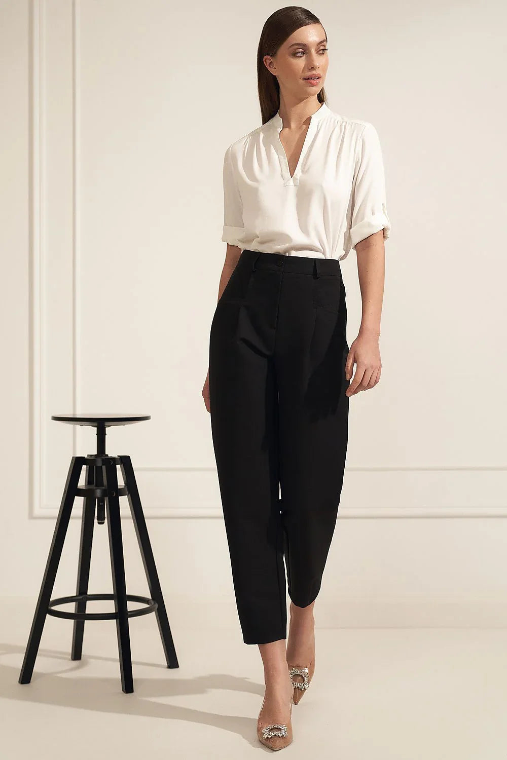 Women Blouse – Lightweight – Rolled-Up Sleeves
