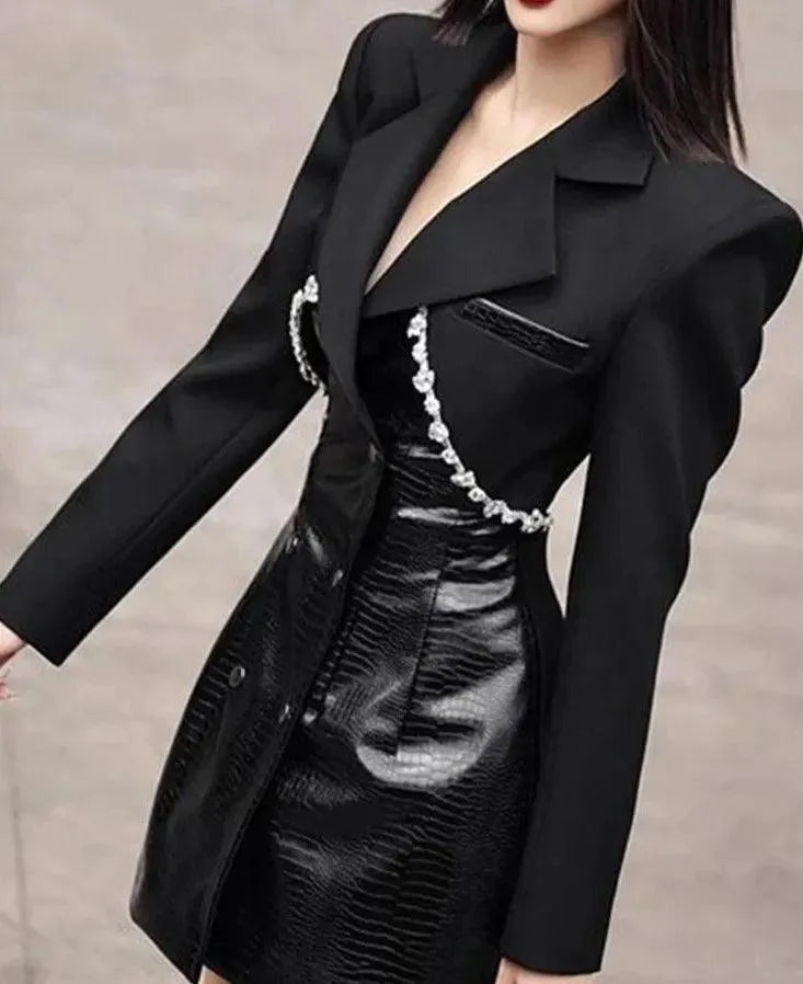 Women Blouse – Pleated Accents – Cap Sleeves - Black -Guocali