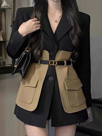 Women Blouse – Ruffle Trim – Puff Sleeves - Black -Guocali