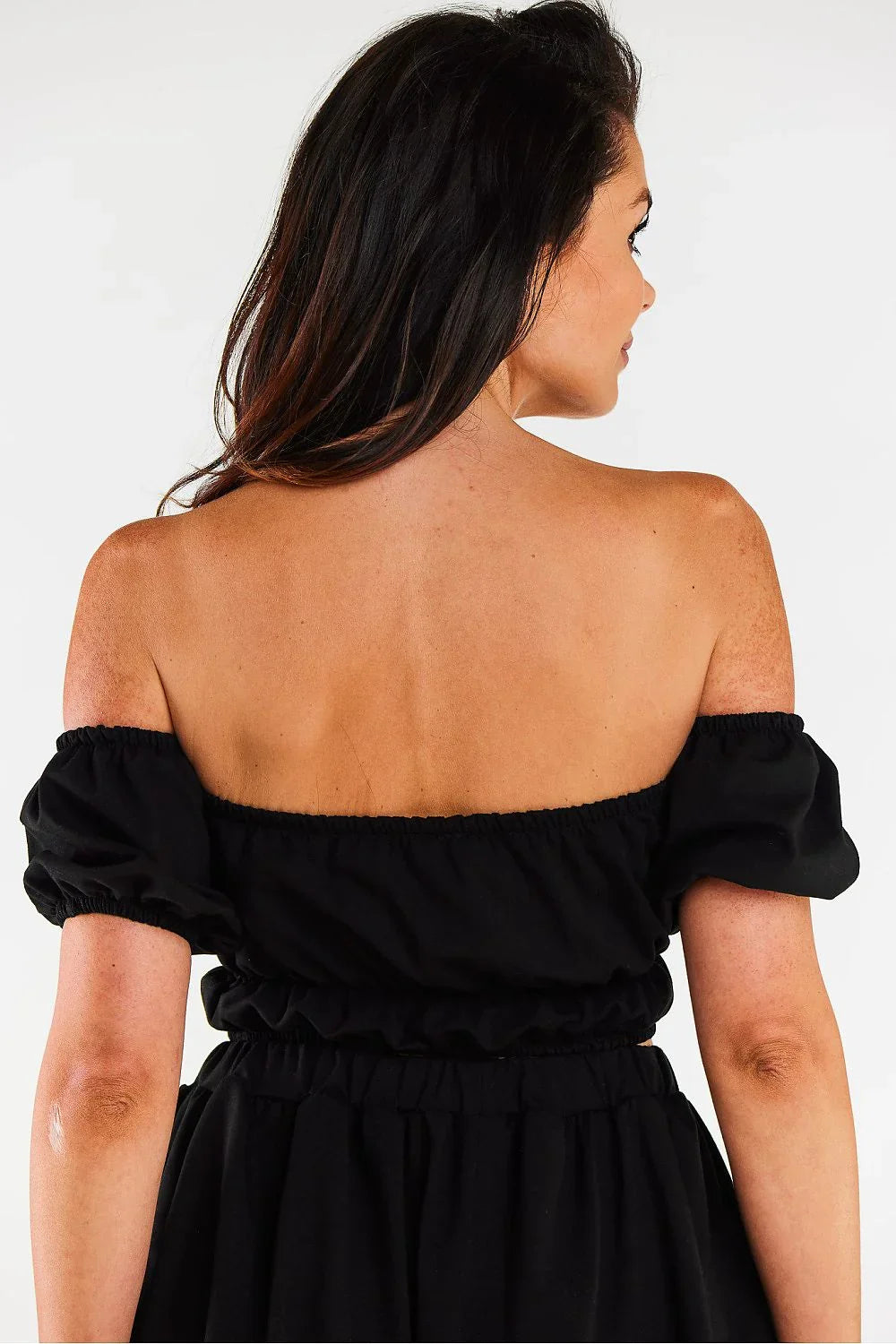 Women Blouse – Stretchable – Off-Shoulder - Black -Guocali